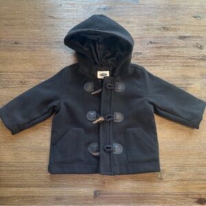 Old Navy Baby Black Pea Coat with Toggle Closures size 6-12 months